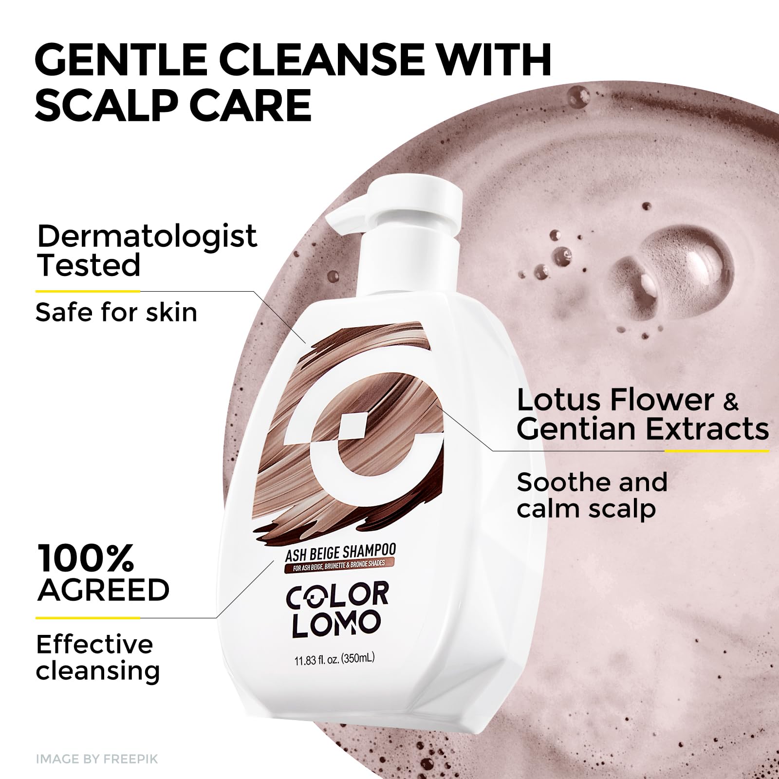 COLORLOMO Ultra Color Safe Shampoo (Ash Beige) – Protect Color & Shine