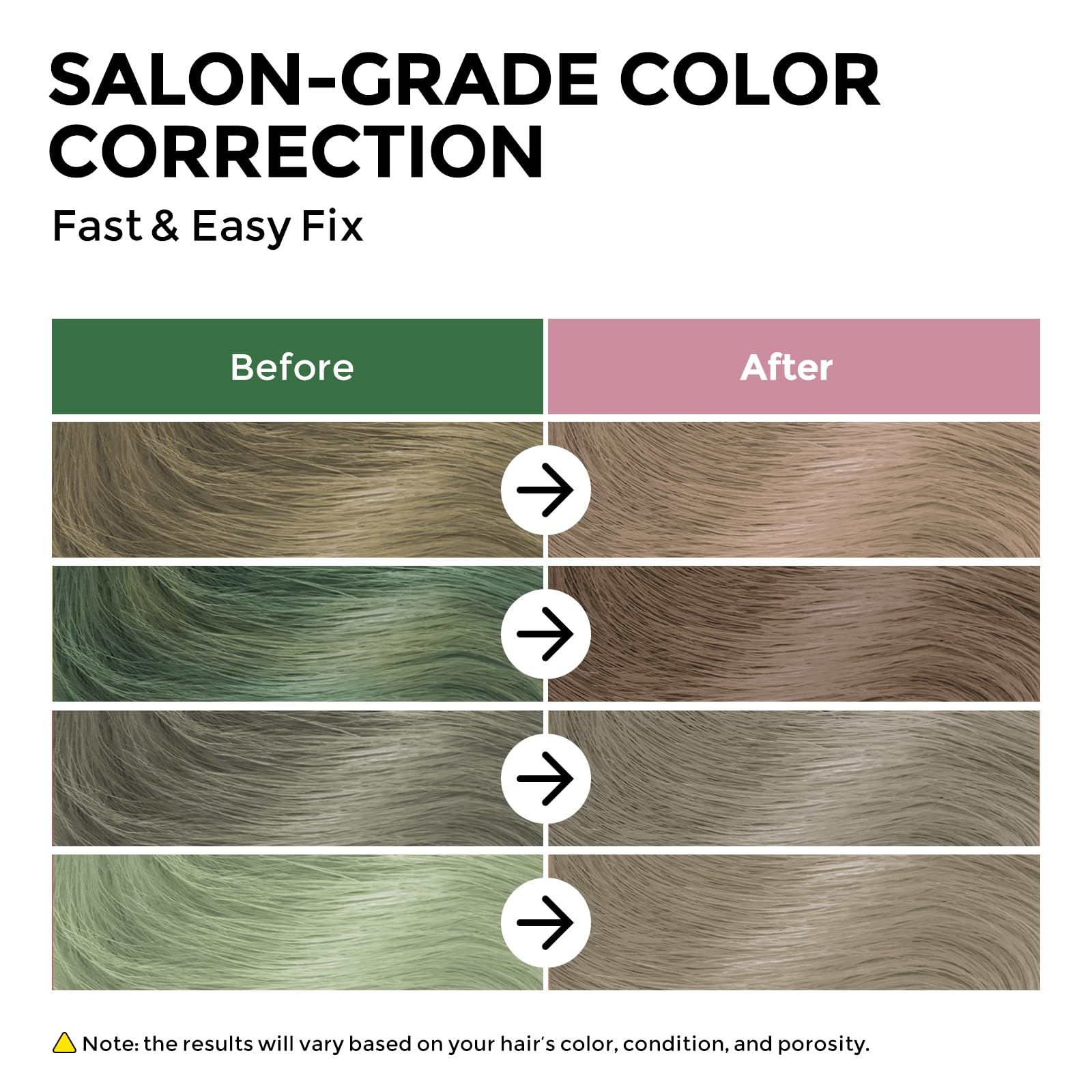 COLORLOMO Bye Bye Green Shampoo – Neutralizes Unwanted Green Tones, Sulfate Free, for Blonde, Bleached, or Light Brown Hair | 11.83 Fl Oz