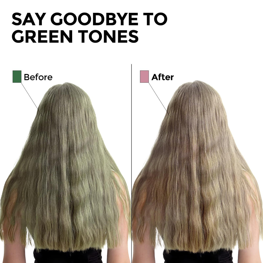COLORLOMO Bye Bye Green Shampoo – Neutralizes Unwanted Green Tones, Sulfate Free, for Blonde, Bleached, or Light Brown Hair | 11.83 Fl Oz