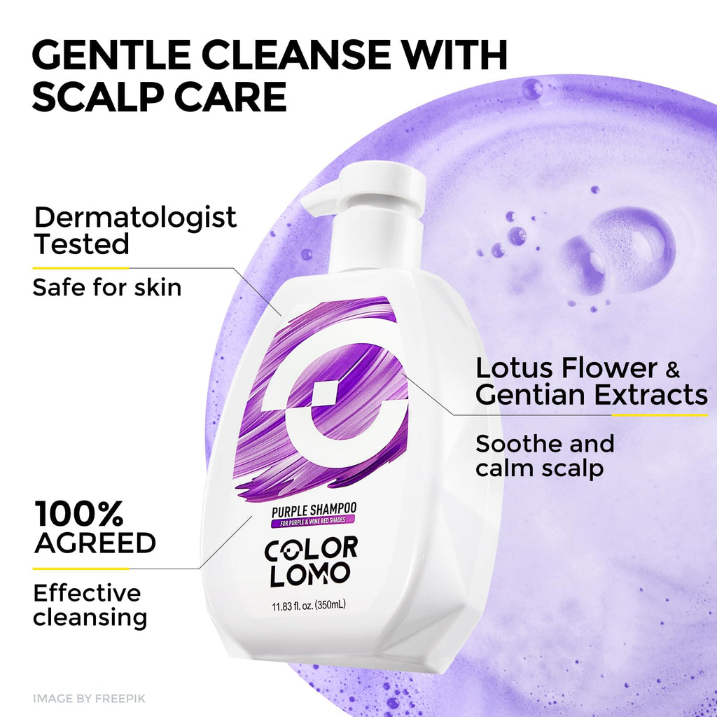 COLORLOMO Ultra Color Safe Shampoo for Purple Hair | Prolong Color & Shine | Vegan & Cruelty-Free