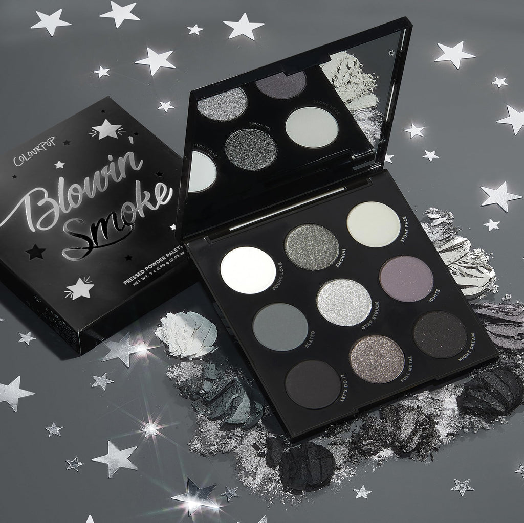 ColourPop Blowin' Smoke Eyeshadow Palette – Silver & Smokey Eye, 0.3 oz