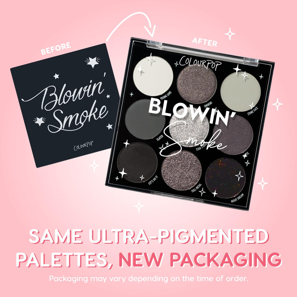 ColourPop Blowin' Smoke Eyeshadow Palette – Silver & Smokey Eye, 0.3 oz