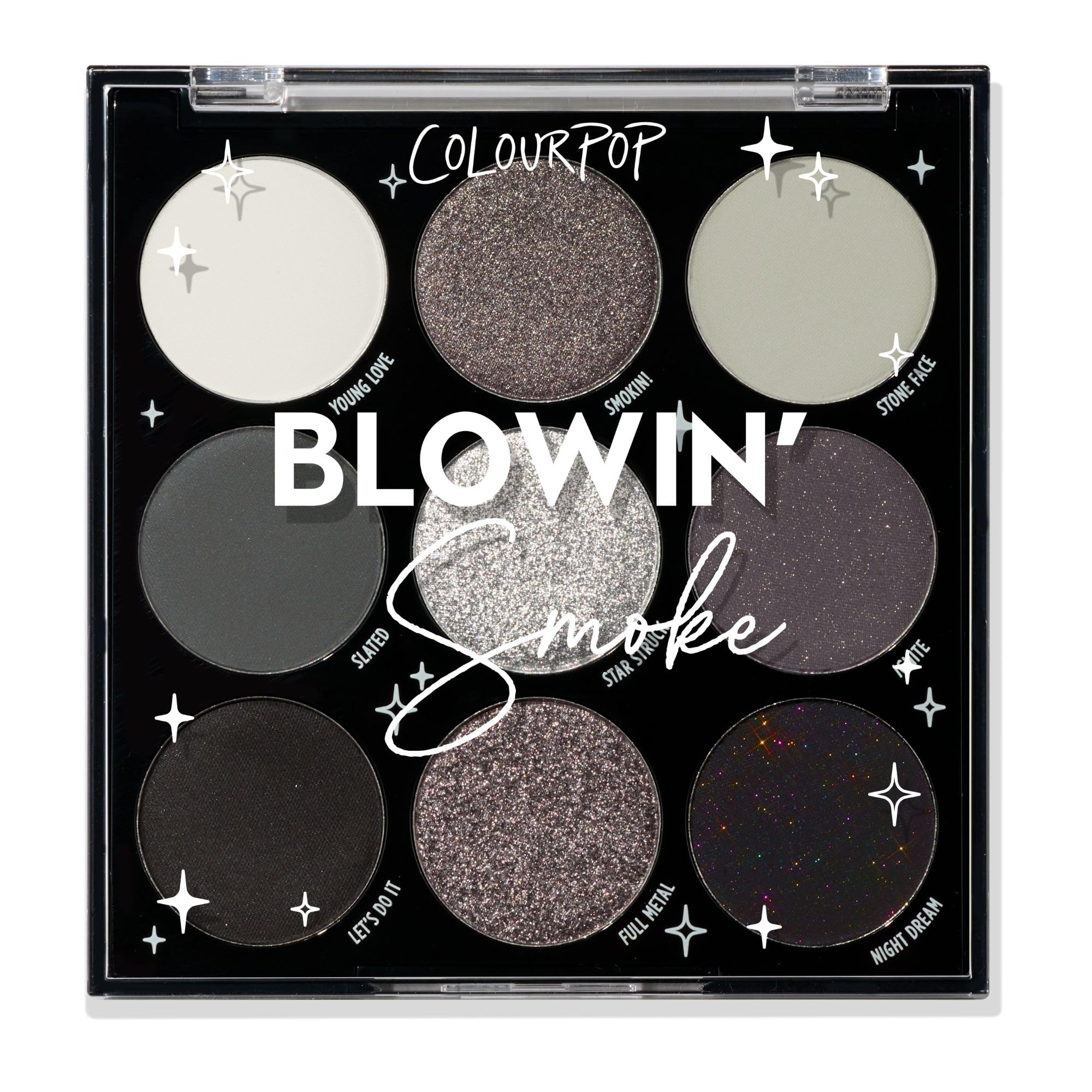 ColourPop Blowin' Smoke Eyeshadow Palette – Silver & Smokey Eye, 0.3 oz