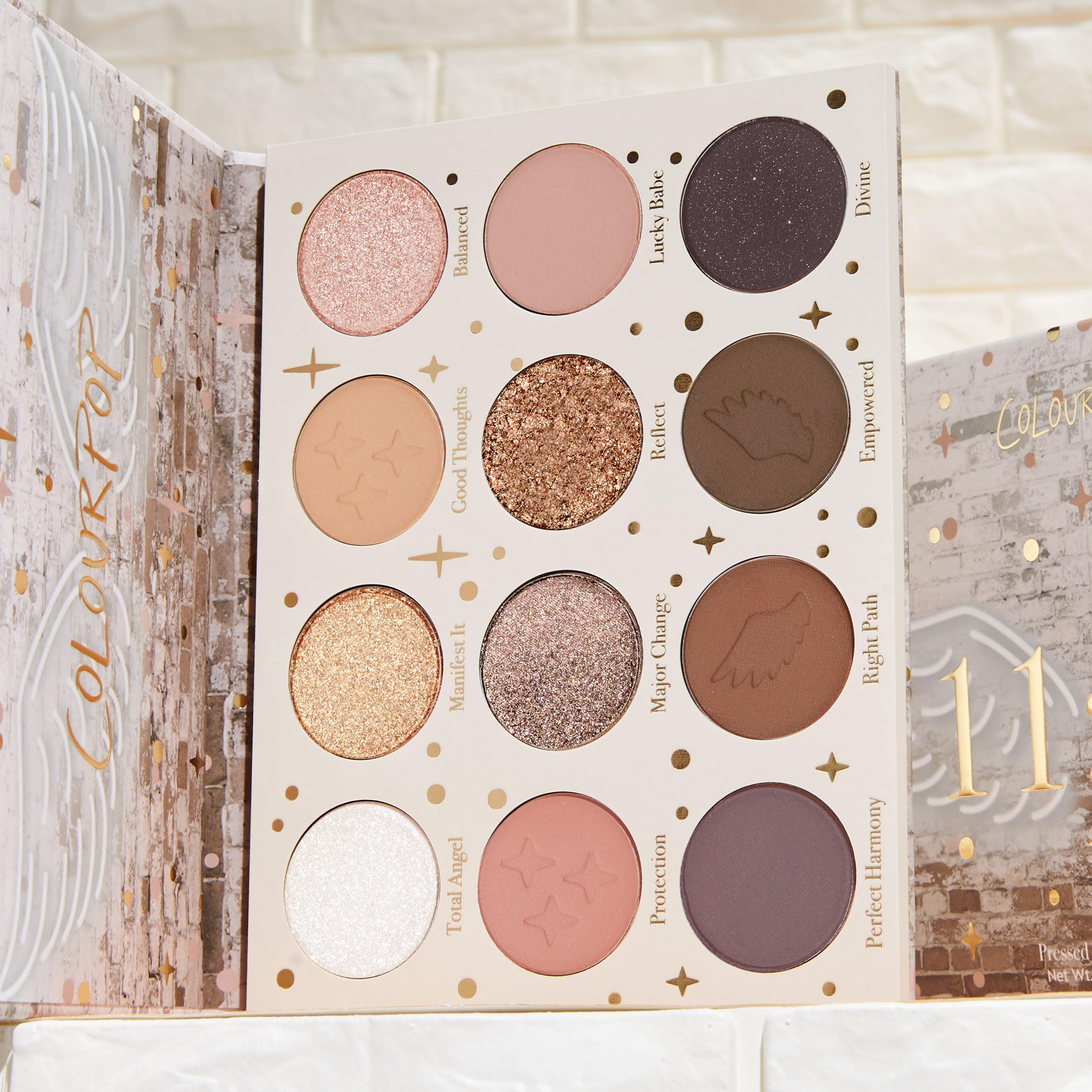 ColourPop 11:11 Eyeshadow Palette – Warm Nude Shades with Matte, Metallic & Glitter Finishes, Long-Wearing