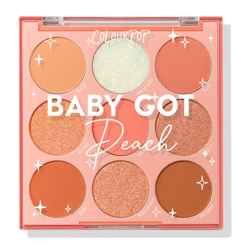 ColourPop Baby Got Peach Eyeshadow Palette – Orange & Coral (9 Sh shades) Matte, Metallic & Glitter – 0.3 oz