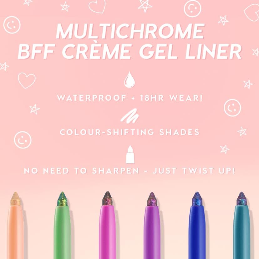 ColourPop BFF Crème Gel Waterproof Chrome Eyeliner Kit — 18HR Wear, 3 Shifting Shades