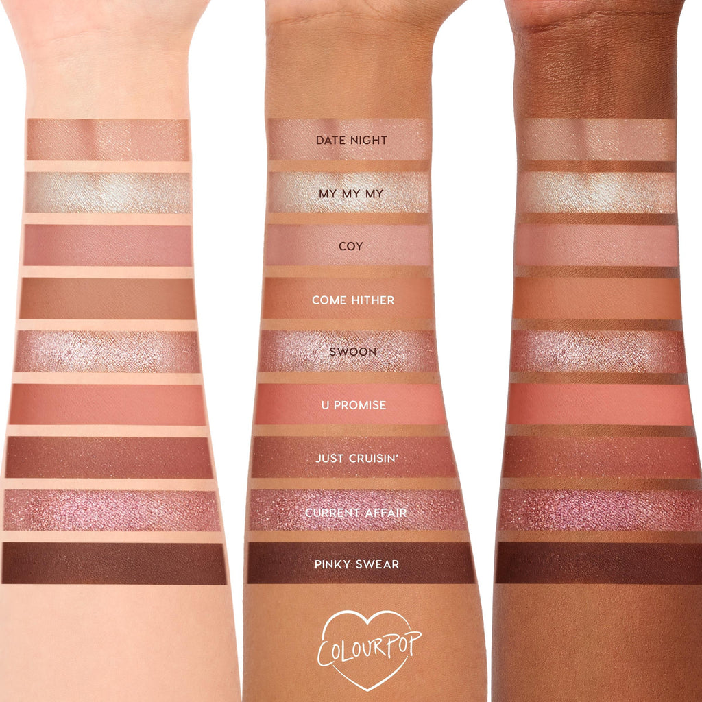 ColourPop Eyeshadow Palette Blush Baby – Multi-Finish Eye Makeup (Matte, Metallic, Matte Sparkle & Glitter) Long-Wearing