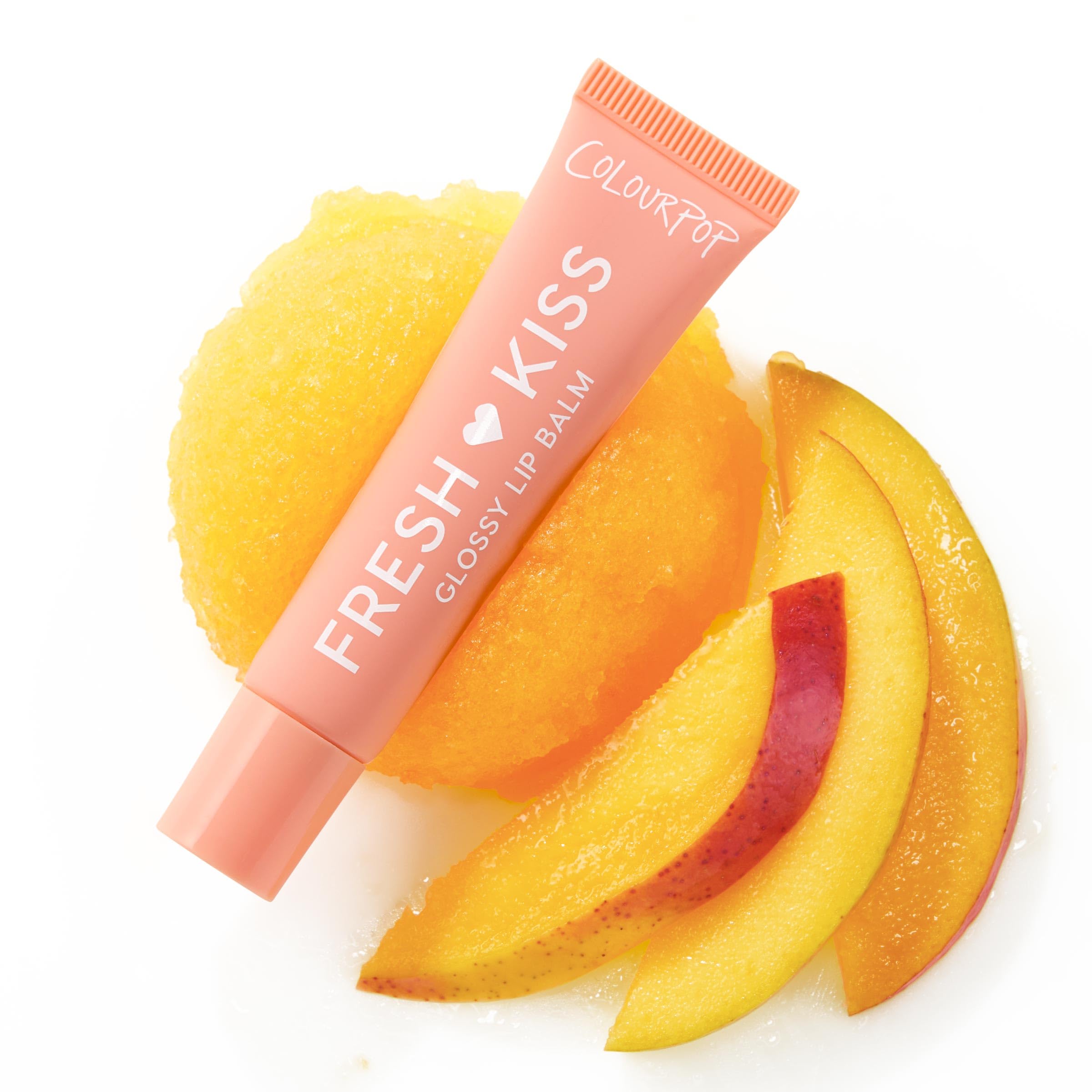 ColourPop Fresh Kiss Gloss Lip Balm Duo – Hydrating, Glossy Lip Care with Peptides & HA – Mango Sorbet
