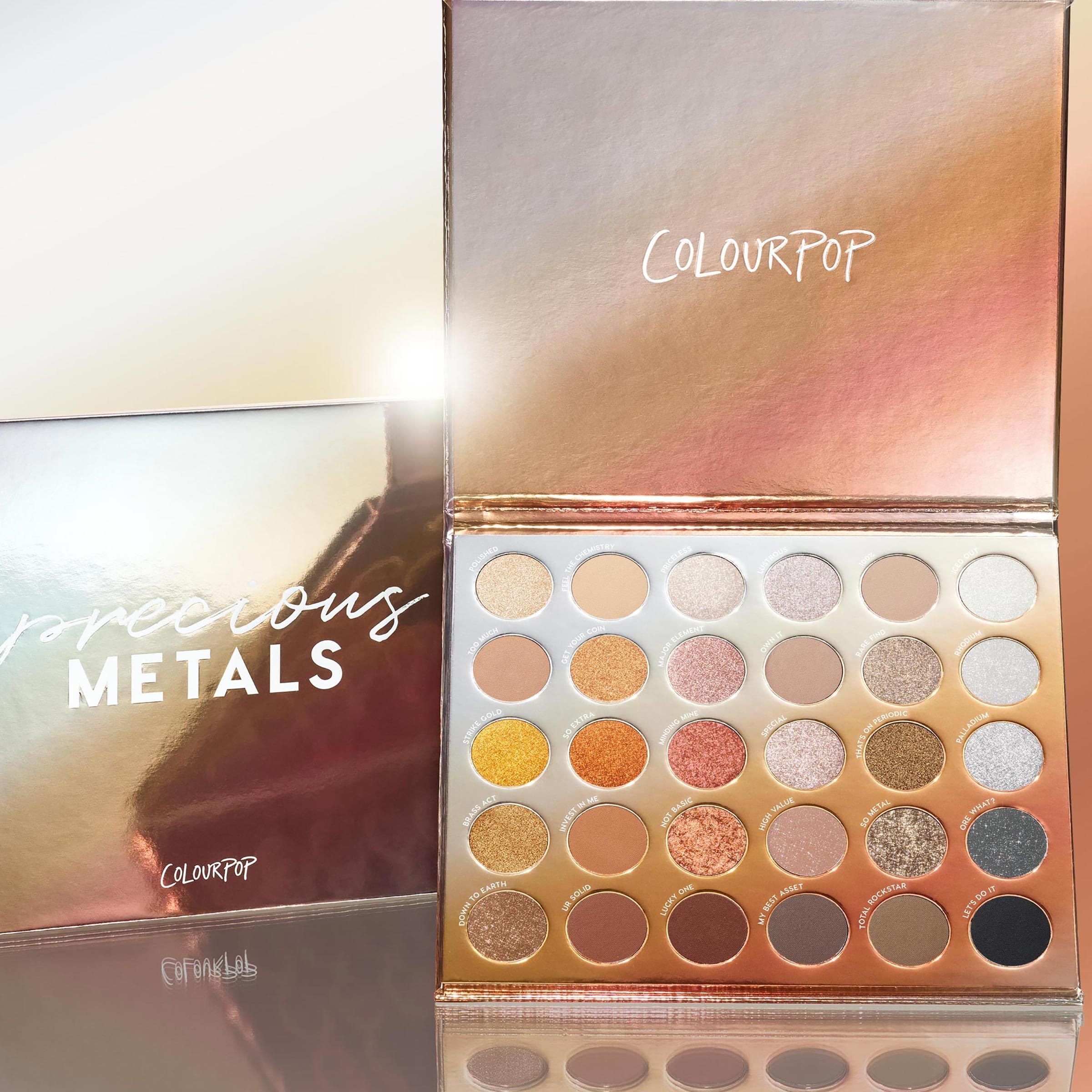 ColourPop Precious Metals Eyeshadow Palette – Matte, Metallic, Glitter & Sparkle Finishes