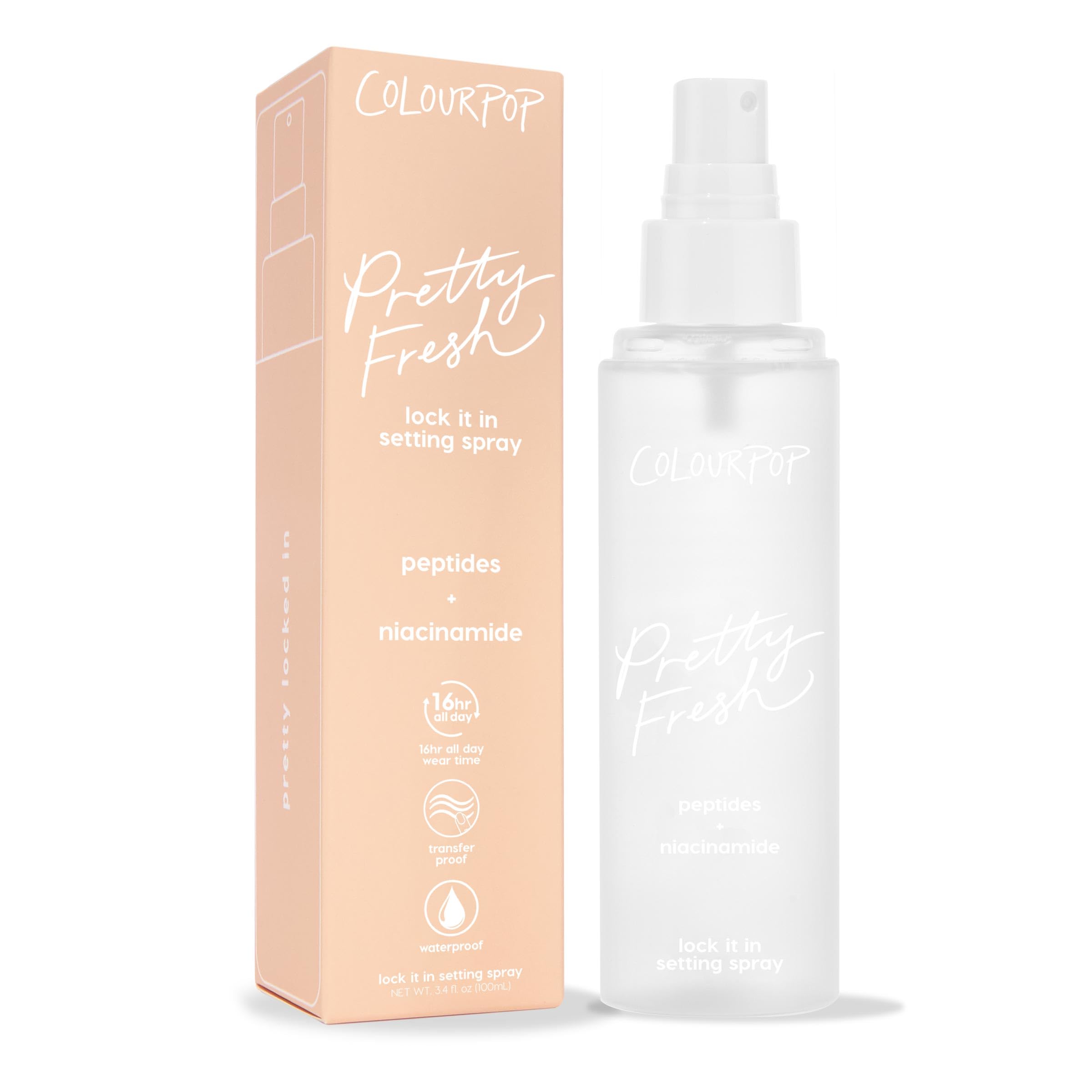 ColourPop Pretty Fresh Hydrating Setting Mist | Vegan, Hyaluronic Acid & Coconut Water, Dewy Finish – 3.4 fl oz