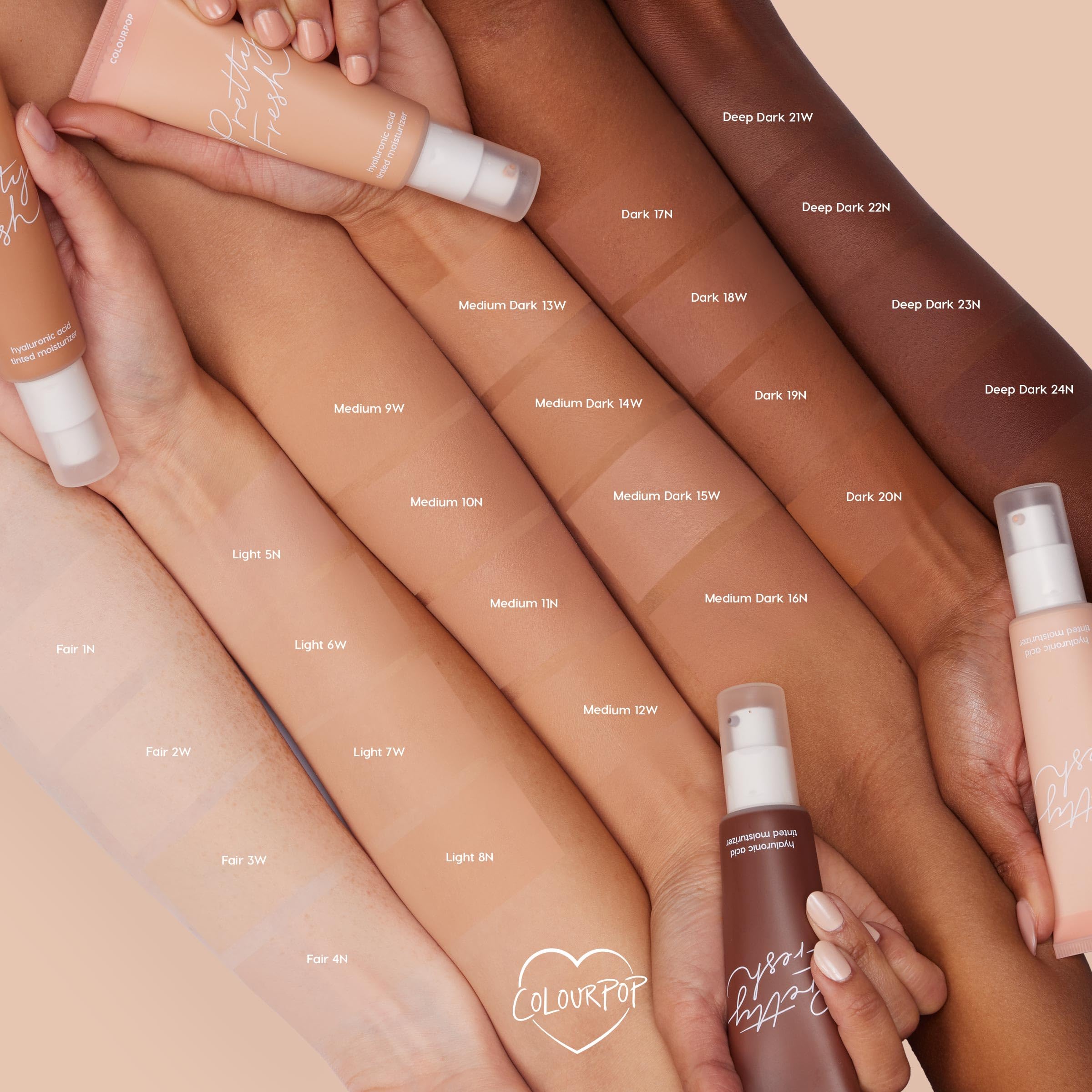 ColourPop Pretty Fresh Tinted Moisturizer – Hydrating Skin Tint with Hyaluronic Acid & Coconut Water | Medium 12W (1.45 oz)