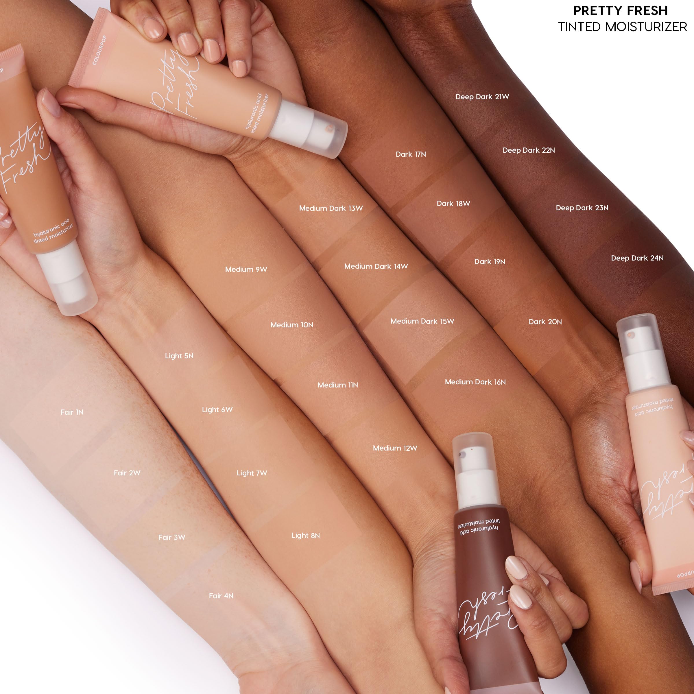 ColourPop Pretty Fresh Tinted Moisturizer - Hydrating Skin Tint with Hyaluronic Acid & Coconut Water | Medium 11N (1.45 oz)