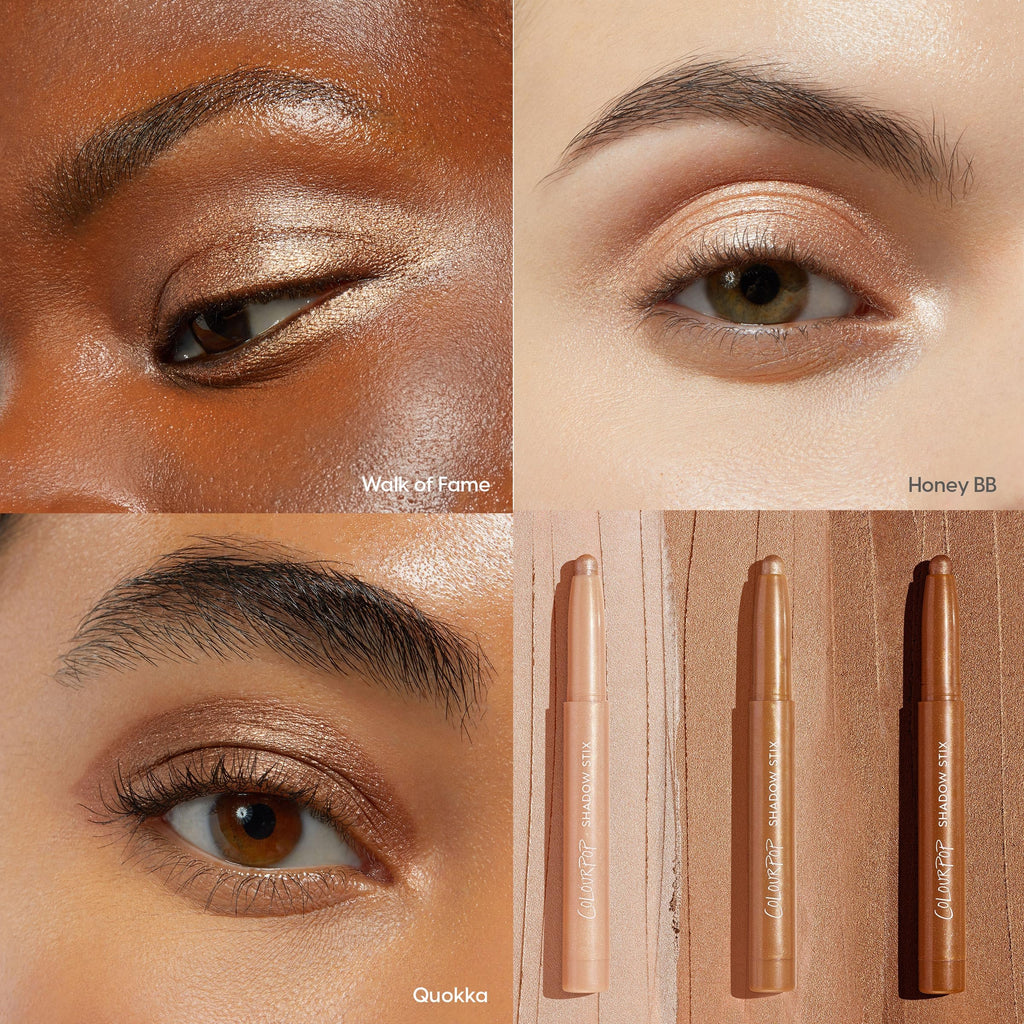 ColourPop Shimmering Golds Shadow Stix Trio – Cream Eyeshadow Sticks (3 Count) | Vegan & Cruelty-Free