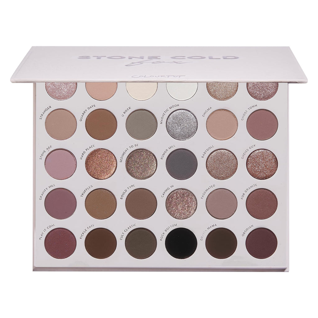 ColourPop Stone Cold Fox Eyeshadow Palette – 30 Cool-Toned Matte & Metallic Shades