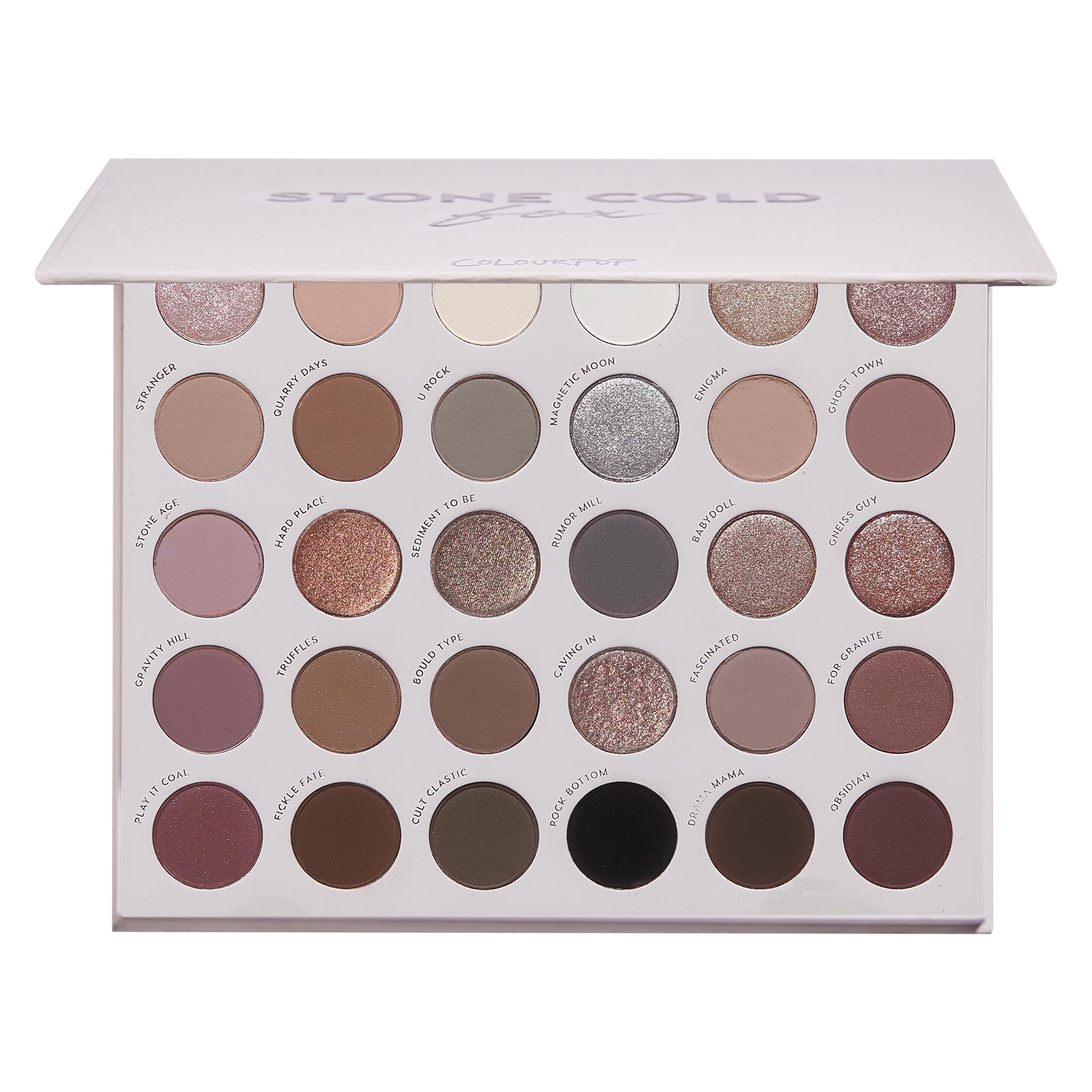 ColourPop Stone Cold Fox Eyeshadow Palette – 30 Cool-Toned Matte & Metallic Shades