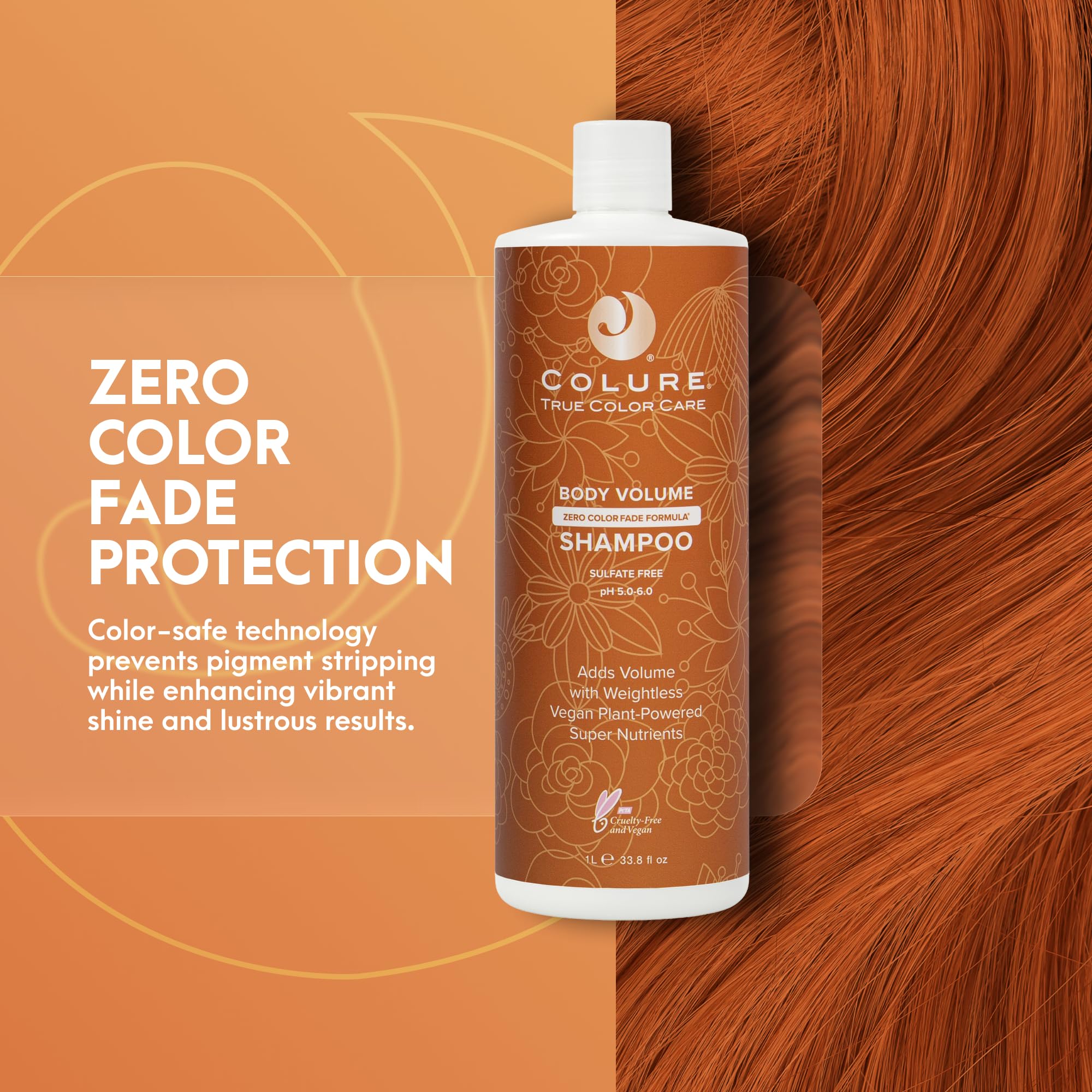 COLURE Body Volume Shampoo – 33 oz | Volumizing, Sulfate-Free Cleanser for Fine Hair