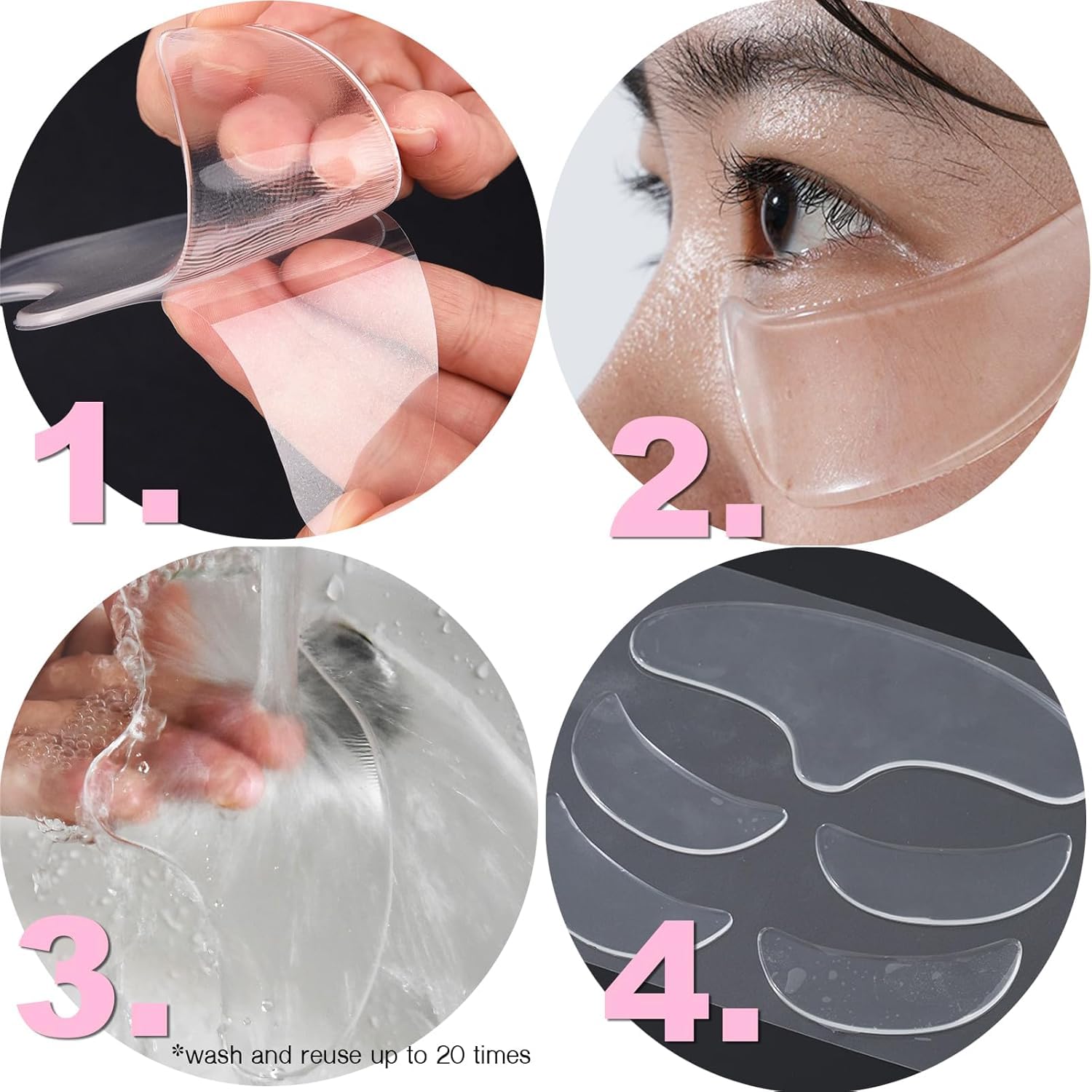 Comfordent Reusable Silicone Face Patches for Forehead & Fine Lines – Overnight Smoothing