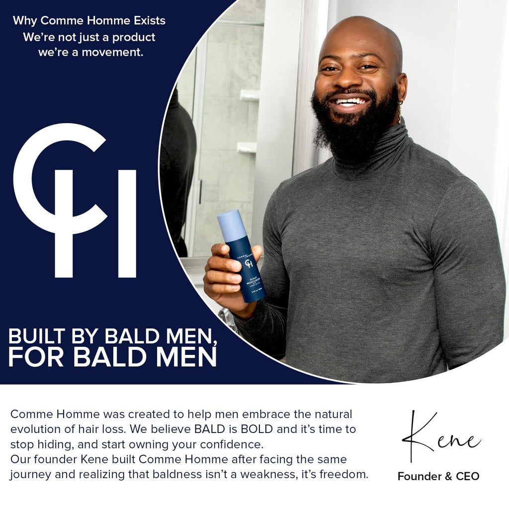 Comme Homme Scalp Moisturizer for Bald Men – Hydration & Slow Regrowth (Pack of 2)