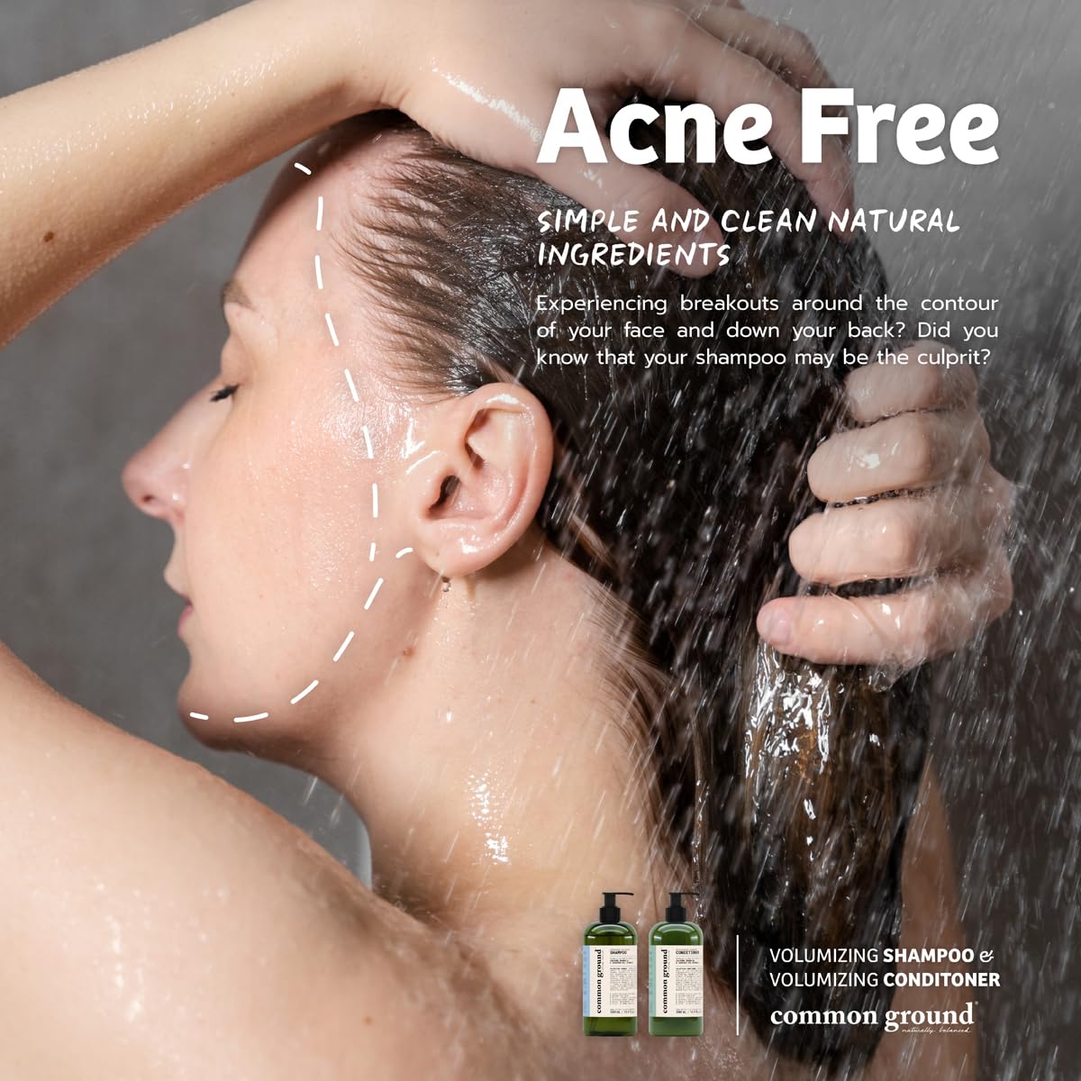 Common Ground Volumizing Natural Shampoo & Conditioner Set – Vegan, Paraben-Free & Cruelty-Free