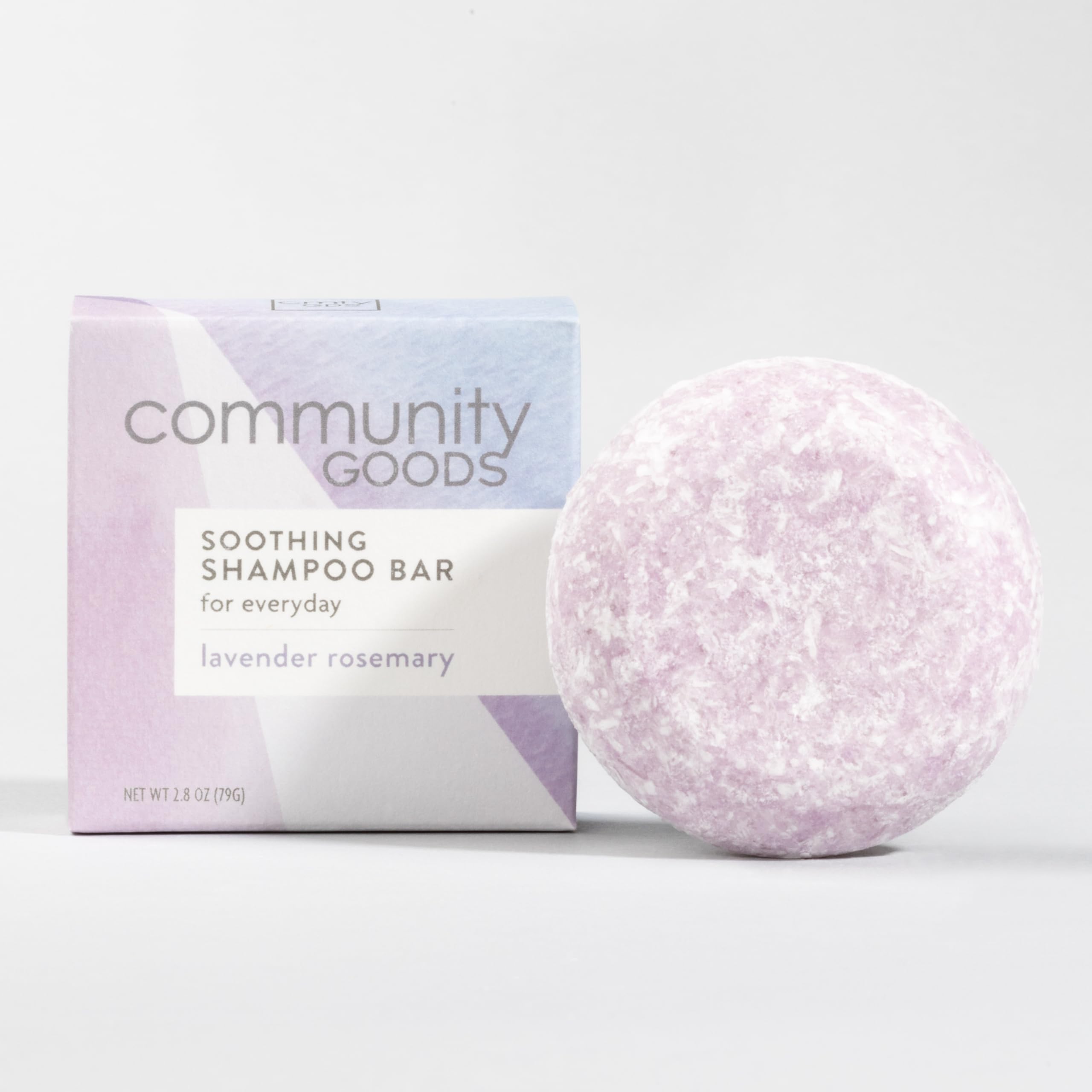 Community Goods Lavender Rosemary Shampoo Bar | pH-Balanced, Color Safe, SLS-Free, Plastic-Free