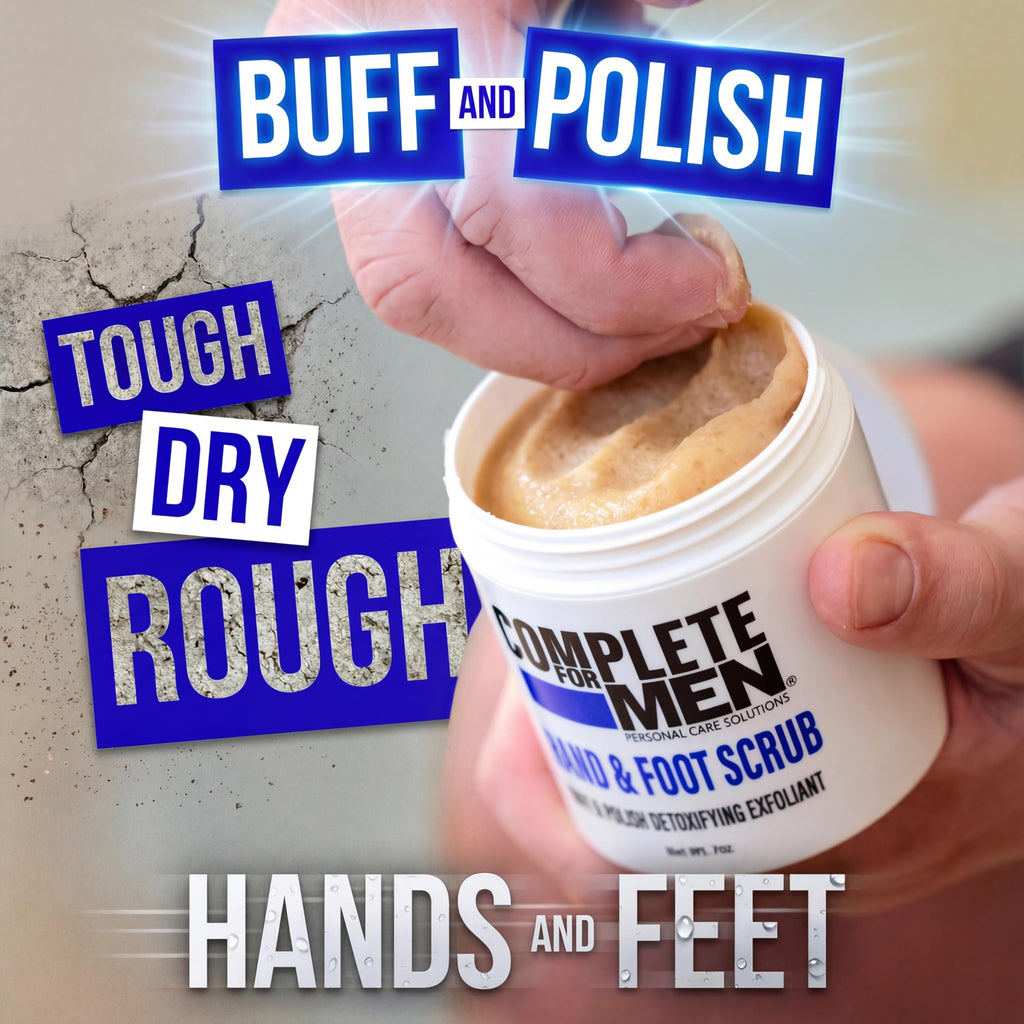 COMPLETE FOR MEN Hand & Foot Scrub – Exfoliating Sugar Scrub for Dry Skin