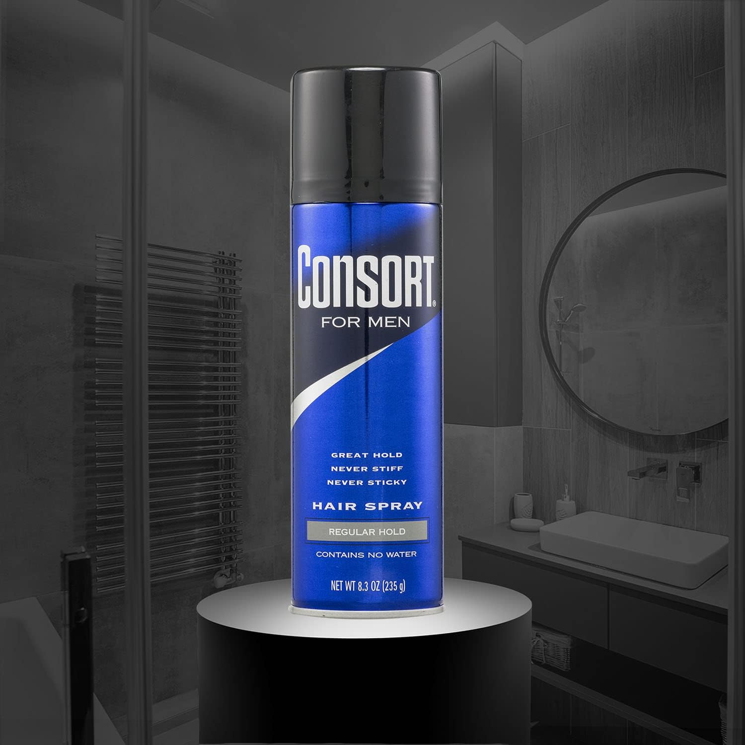 Consort Hair Spray Regular Hold Aerosol, 8.3 oz (235 ml) per can, Pack of 6