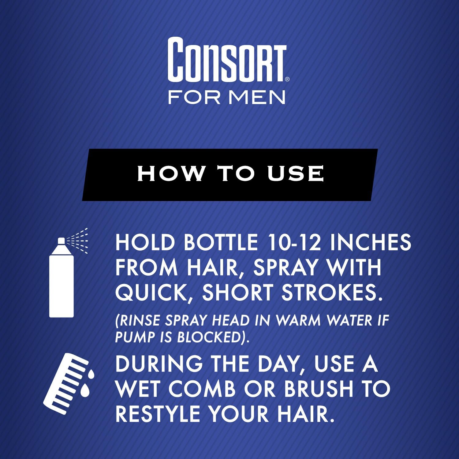 Consort Hair Spray 8 Oz Unscented X-Hold Pump – Non-Aero (Pack of 2)