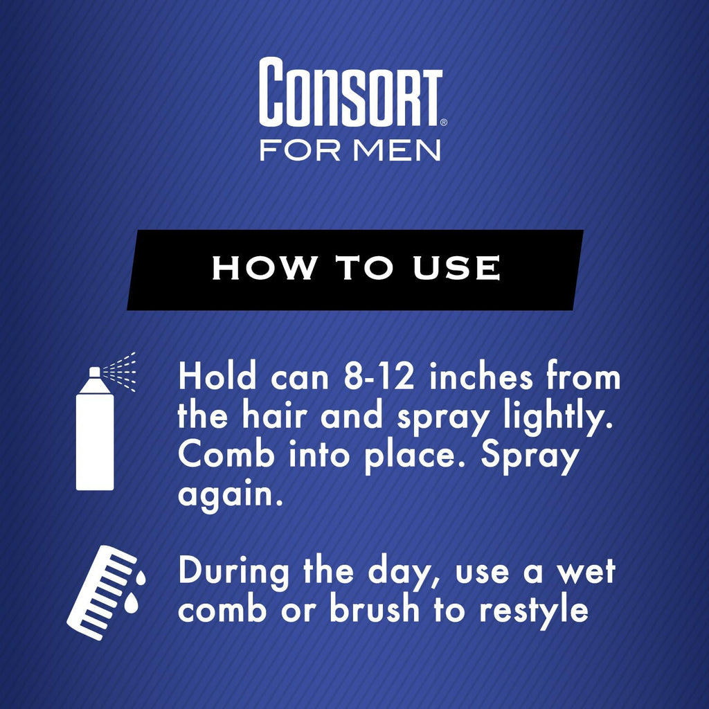 Consort Hair Spray Regular Hold Aerosol, 8.3 oz (235 ml) per can, Pack of 6