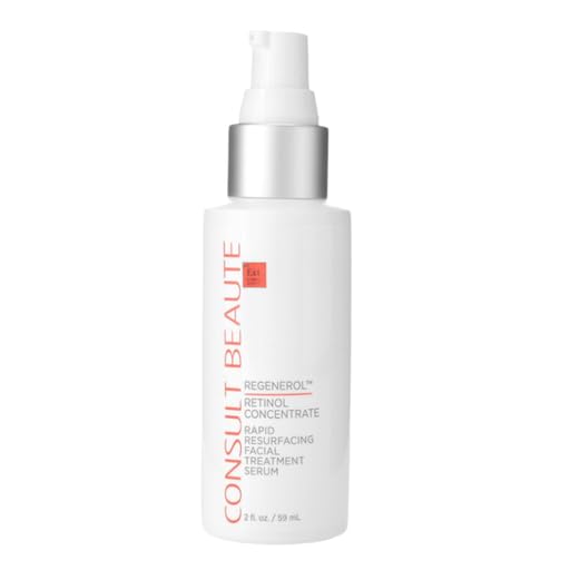 Consult Beaute Regenerol Rapid Resurfacing Retinol Serum with Bakuchiol – Smooths Texture on Face, 2 fl oz