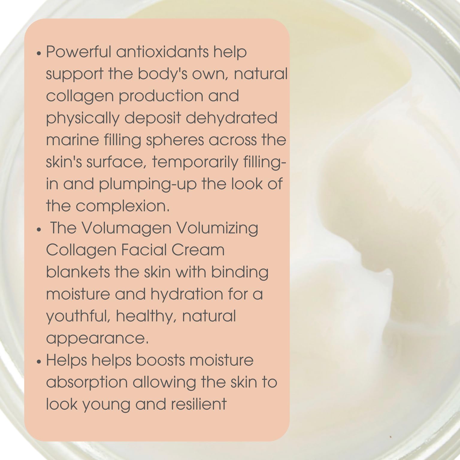 Consult Beaute VOLUMAGEN Volumizing Collagen Cream – Hydration & Elasticity, 1.7 oz