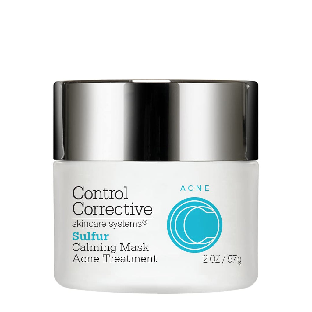 CONTROL CORRECTIVE Sulfur Calming Mask – 10% Sulfur with Aloe & Clay, Oil Control, Soothing Care, 2 oz