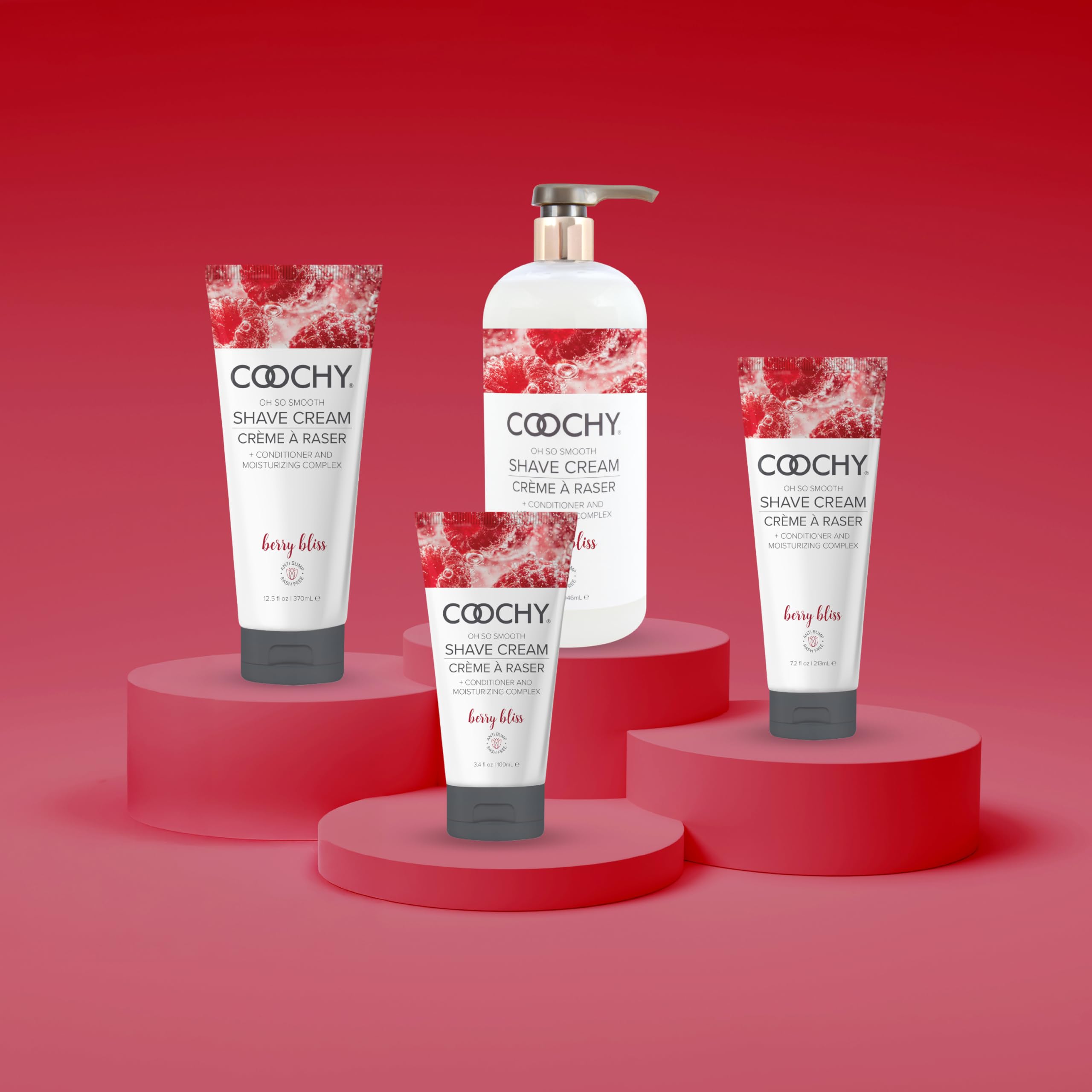 Coochy Berry Bliss Shave Cream 32 oz – Hydrating, Rash-Reduction Shaving Lotion for Bikini, Underarms & Legs