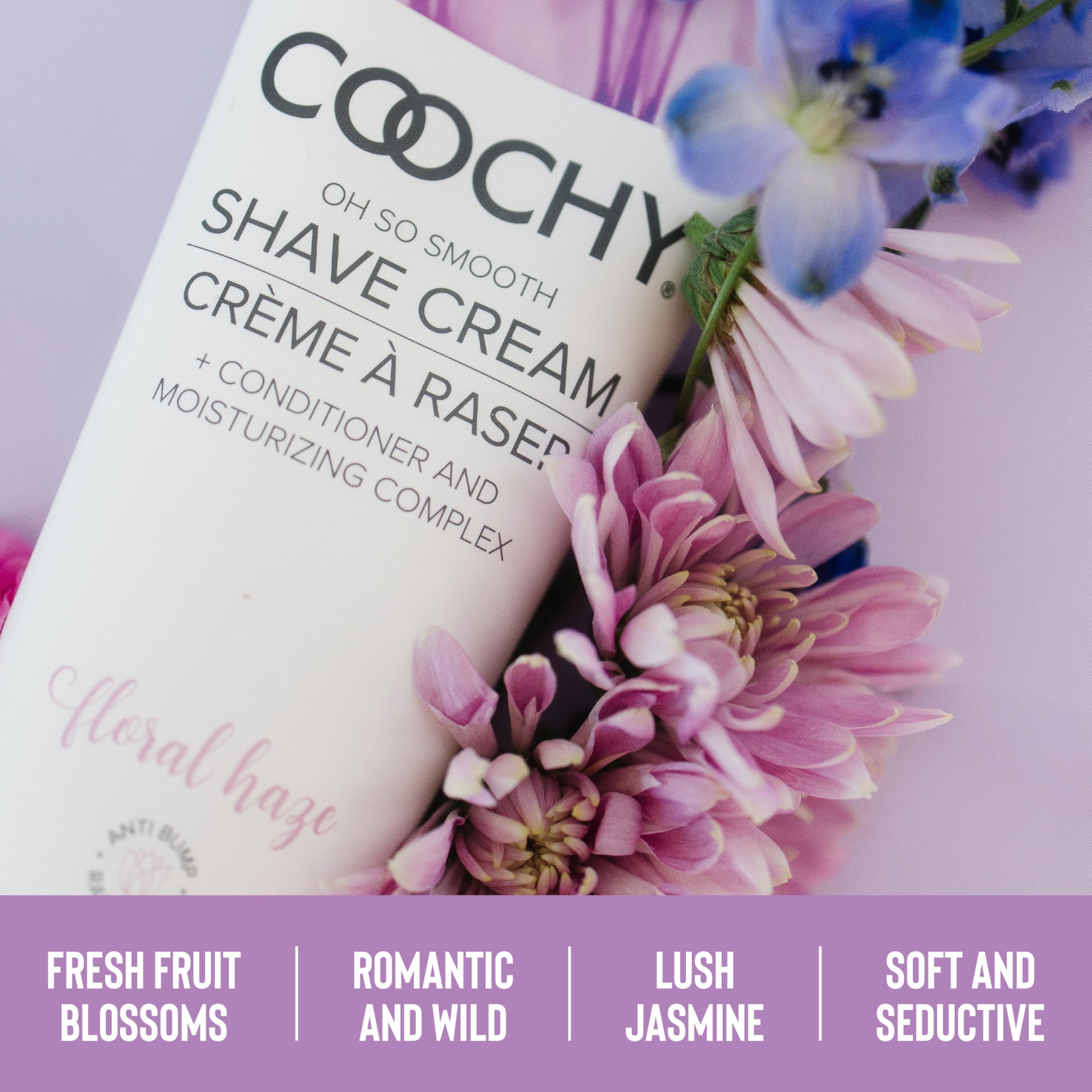 Coochy Shave Cream - Moisturizing, Gentle Intimate Shave Lotion | Floral Haze 32 oz
