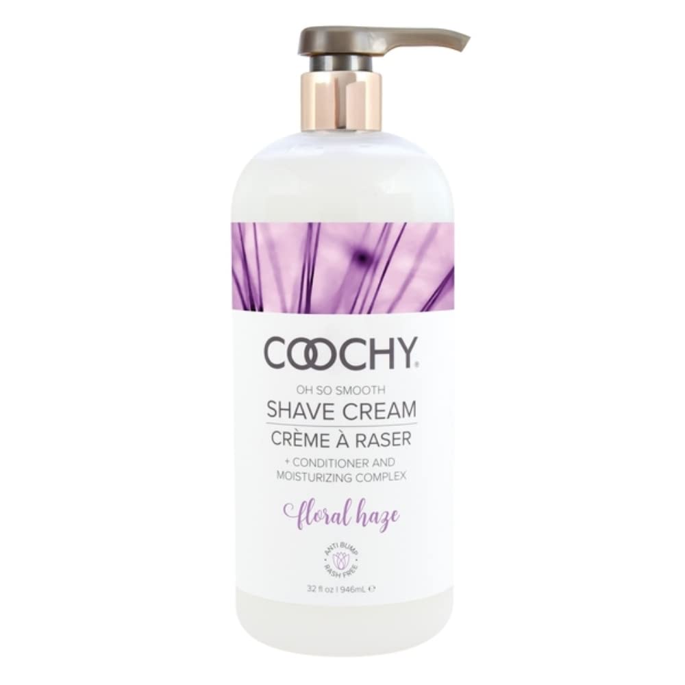 Coochy Shave Cream - Moisturizing, Gentle Intimate Shave Lotion | Floral Haze 32 oz