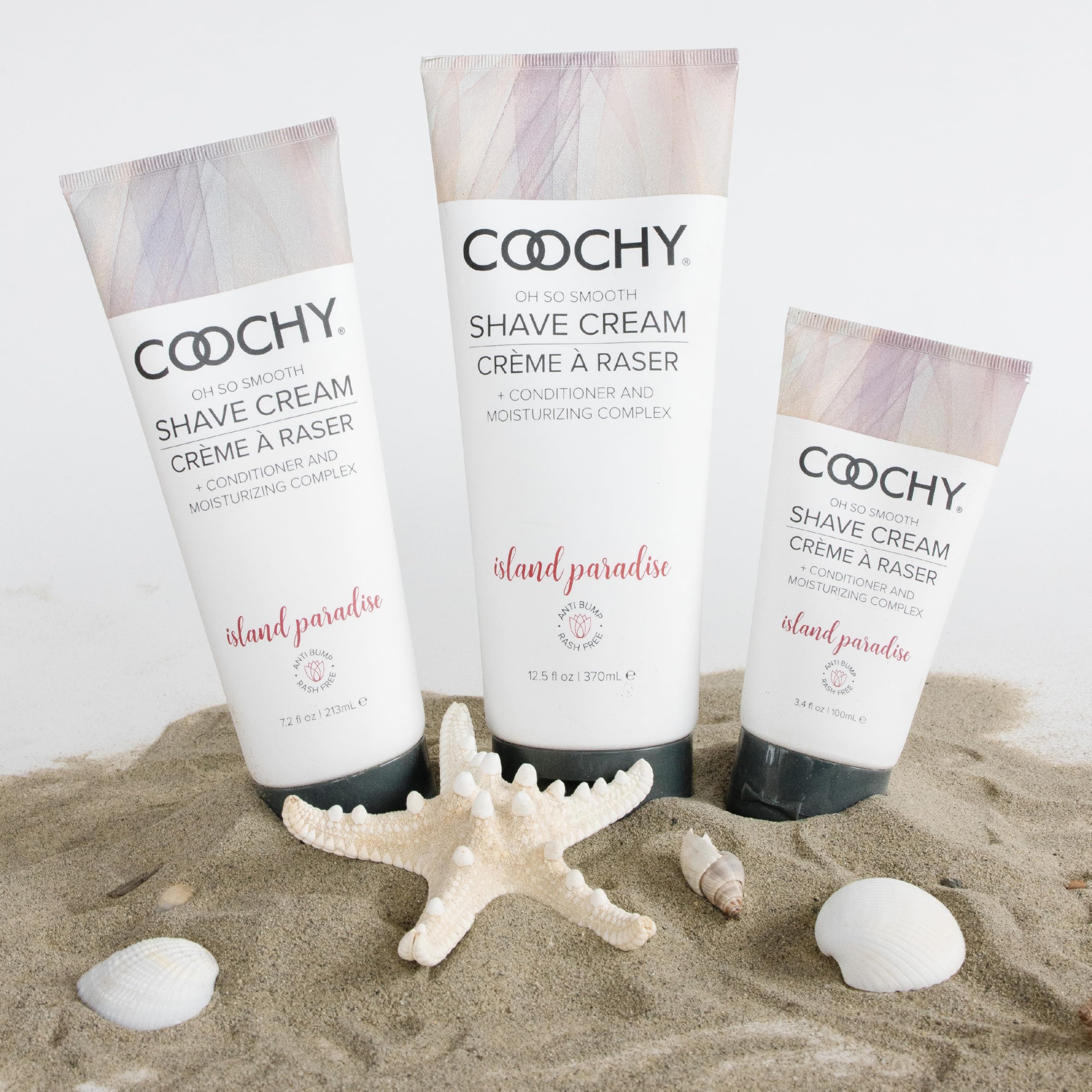 Coochy Shave Cream – Moisturizing Shaving Lotion for Gentle Intimate Shaving | Island Paradise, 12.5 oz
