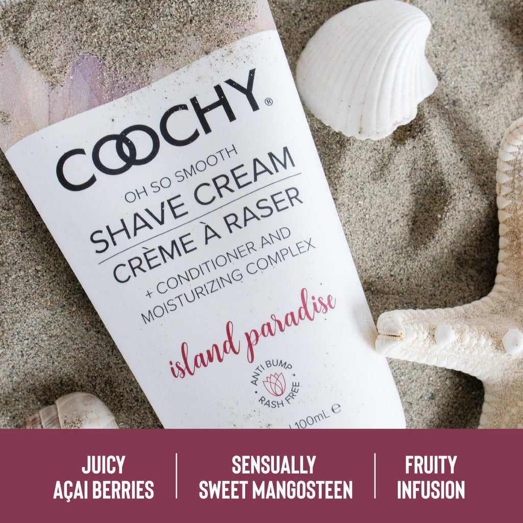 Coochy Shave Cream – Moisturizing Shaving Lotion for Gentle Intimate Shaving | Island Paradise, 12.5 oz
