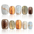 COOLYOUNG Handmade Cat Eye Press On Nails – Short Square, 10 Pcs (S/M/L)