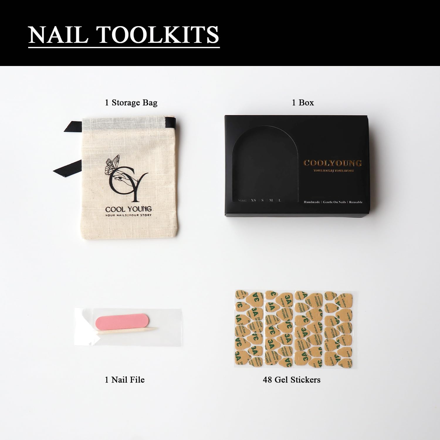 COOLYOUNG Handmade Pink Short Press On Nails – 15 Pcs, Ballet Design, Quick 3-Minute Application