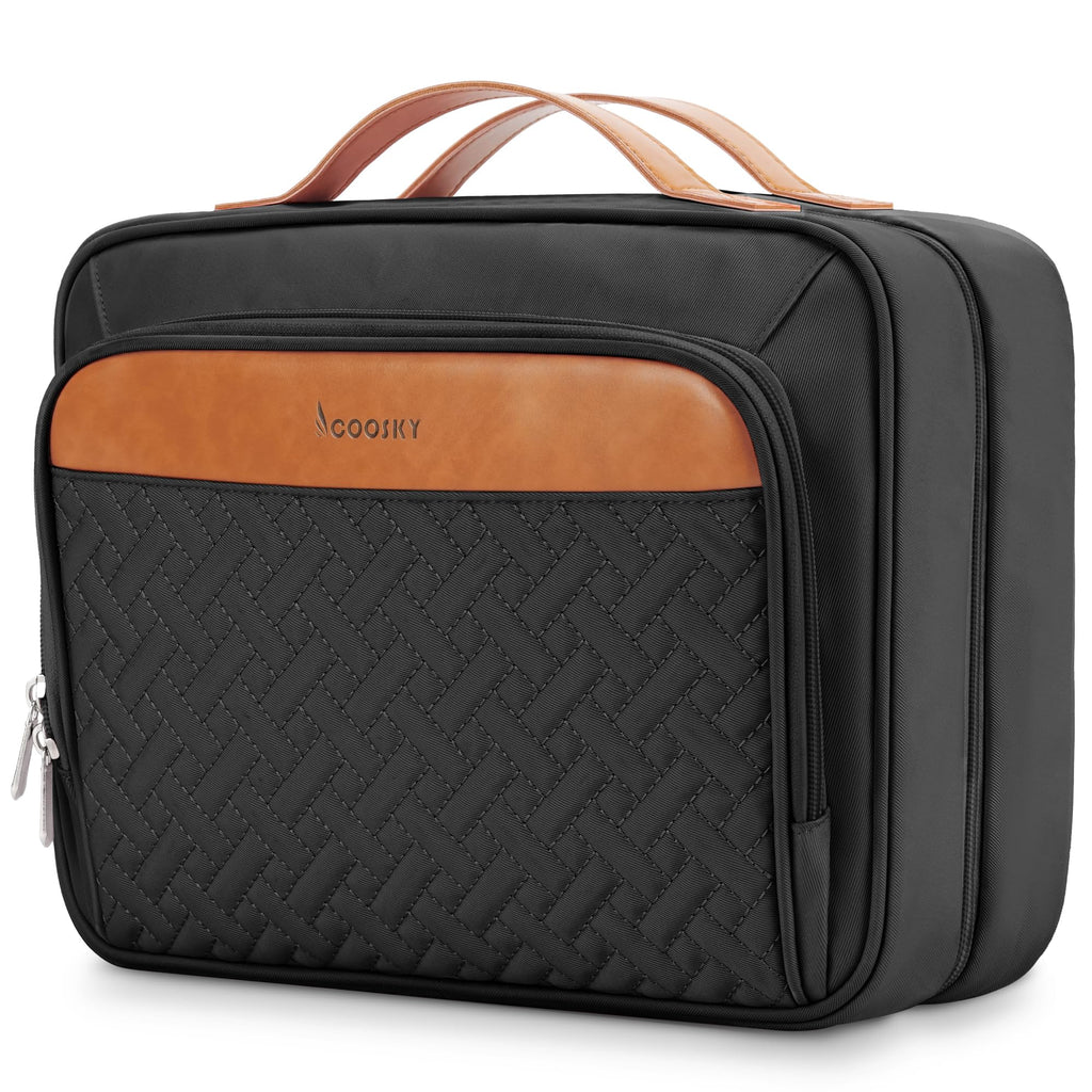 COOSKY Travel Hanging Toiletry Bag with Jewelry Organizer – Medium Waterproof Dopp Kit