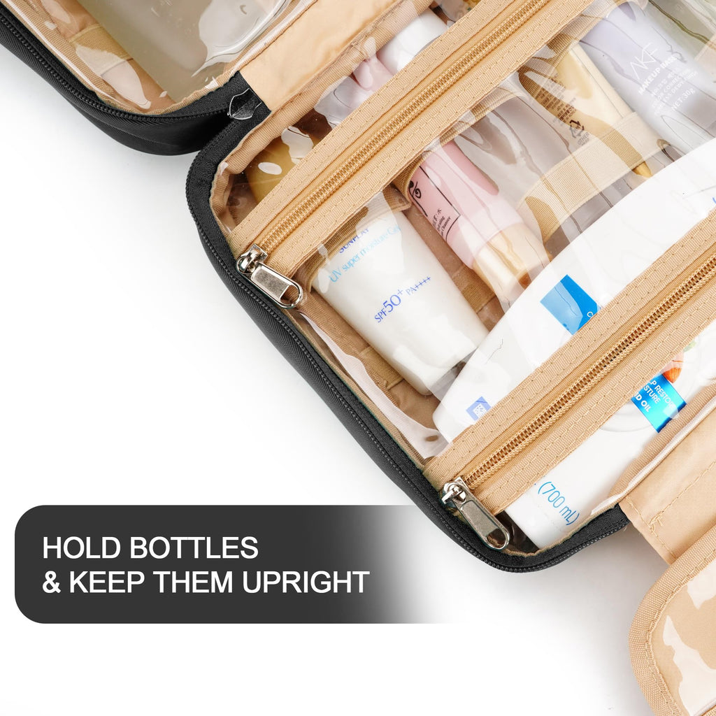 COOSKY Travel Hanging Toiletry Bag with Jewelry Organizer – Medium Waterproof Dopp Kit