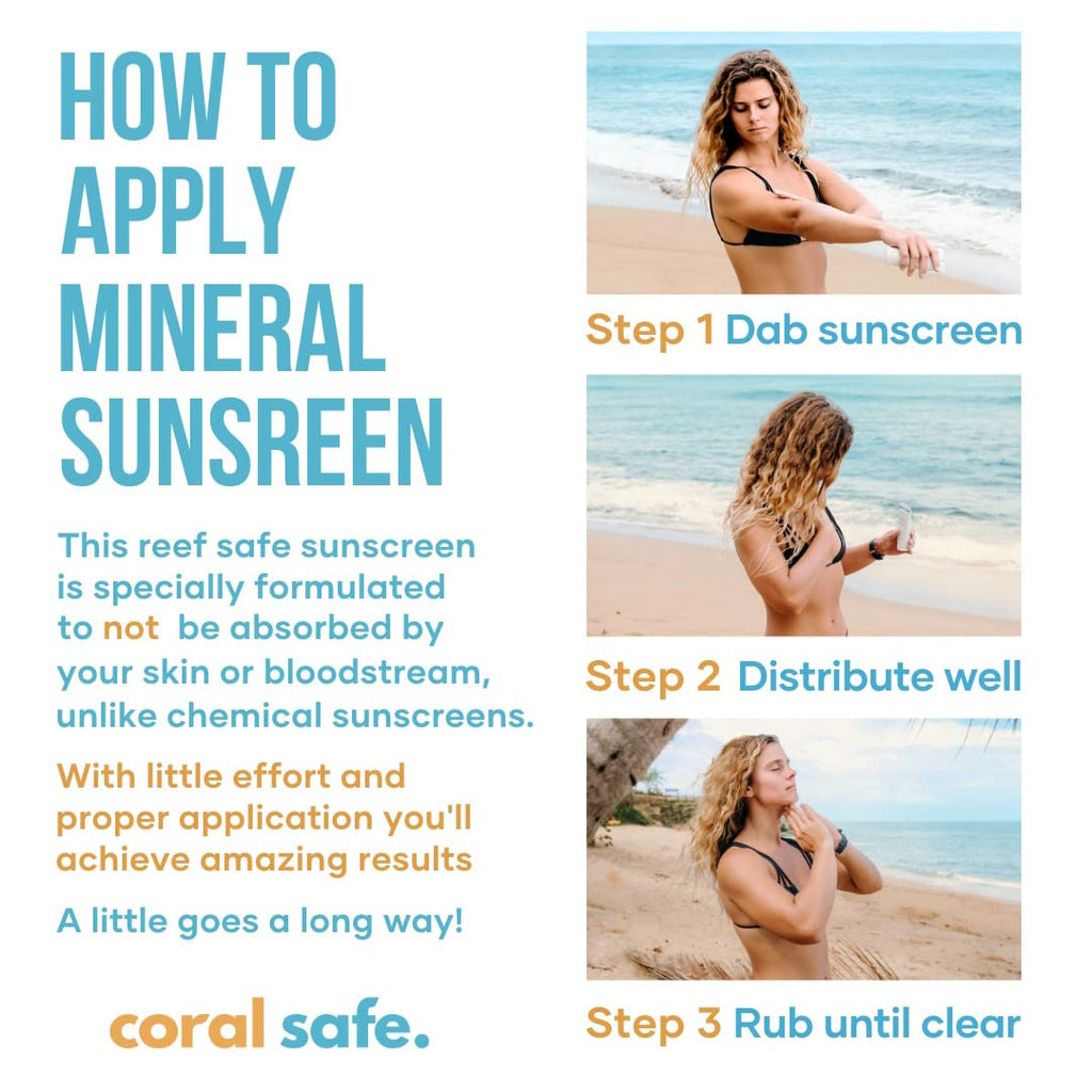 Coral Safe Reef Safe Sunscreen SPF 50 Facestick – Mineral, Biodegradable, 80-Min Water Resistant, USA Made