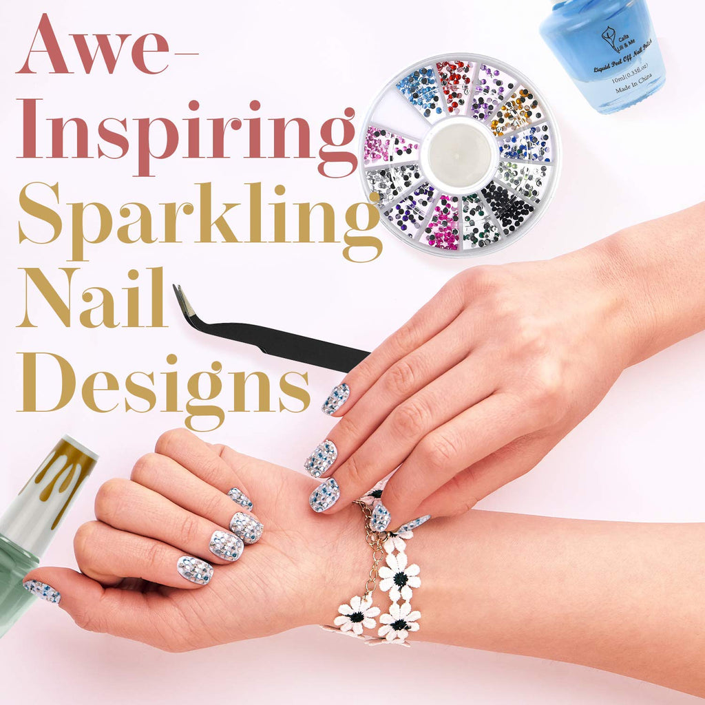 CoralBeau Nail Art Kit for Girls – Beginner Set with Rhinestones, Crystals & Tools
