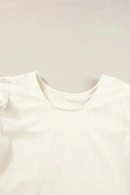 Corduroy Ruffle Blouse Women UK | Casual Elegant