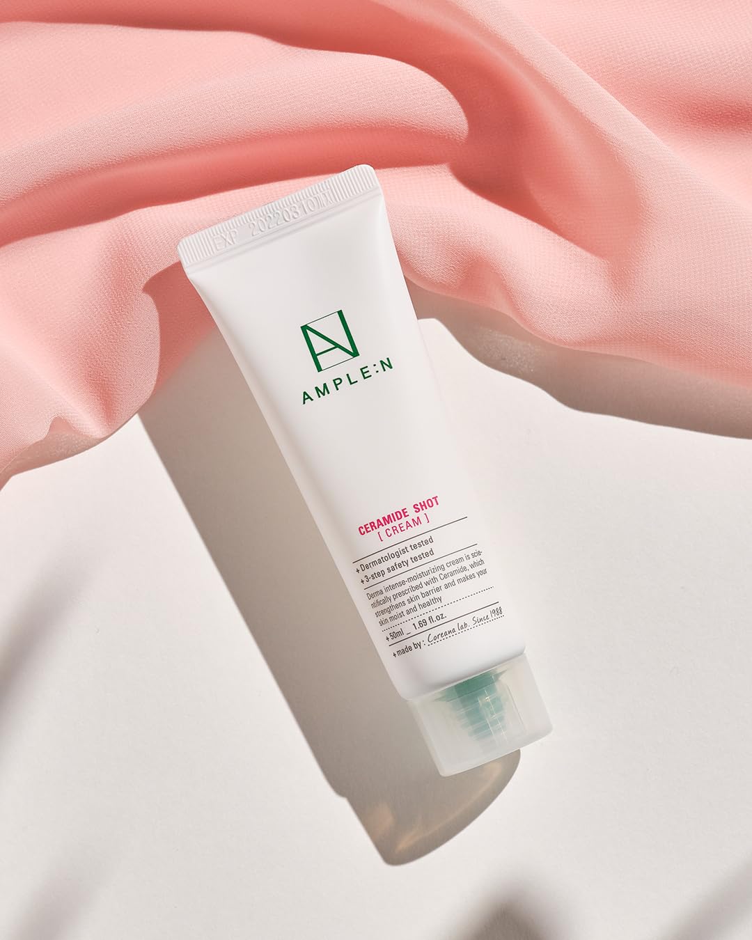 CORÉANA AMPLE:N Ceramide Shot Cream – Hydrating Unscented Moisturizer for Dry & Sensitive Skin (1.69 oz)