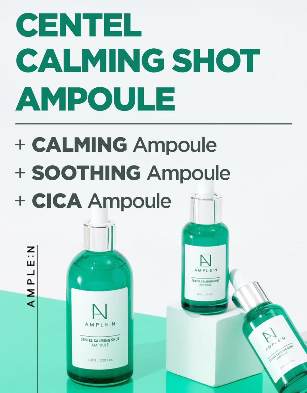 CORÉANA AMPLE:N Centel Calming Shot Ampoule – Soothing Centella Serum for Sensitive Skin