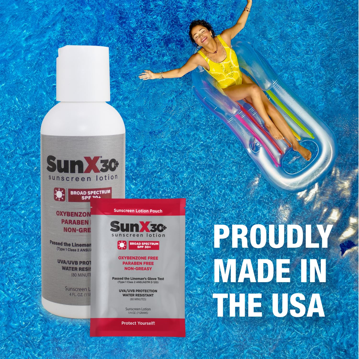 CoreTex Sun X 30+ SPF Broad Spectrum Sunscreen Lotion — 32oz, Oil-Free