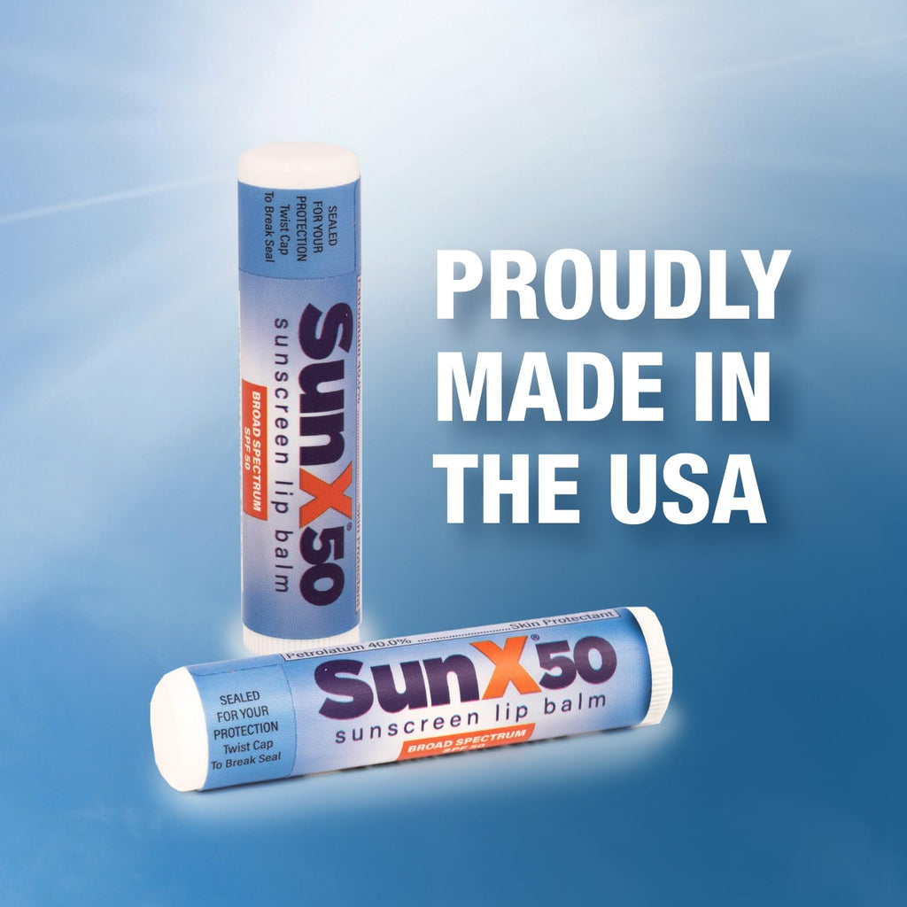 CoreTex Sun X 50 Lip Balm SPF 50 — 24-Pack Broad Spectrum, Water-Resistant, Paraben & Oxybenzone Free