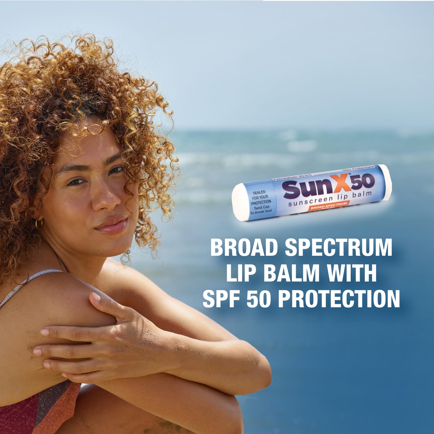 CoreTex Sun X 50 Lip Balm SPF 50 — 24-Pack Broad Spectrum, Water-Resistant, Paraben & Oxybenzone Free