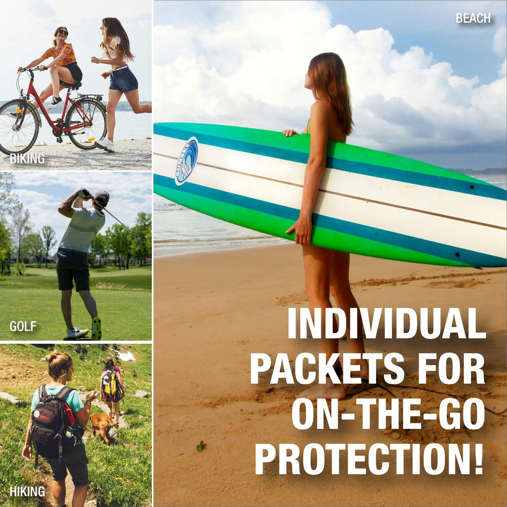 CoreTex Sun X 50 SPF Packets – Pack of 100, Oil-Free, Reef Safe, 80-Minute Water-Resistant Broad Spectrum SPF 50