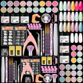 COSCELIA Acrylic Nail Kit for Beginners – All-in-One Professional Manicure Set with Powder, Glitter & Rhinestones